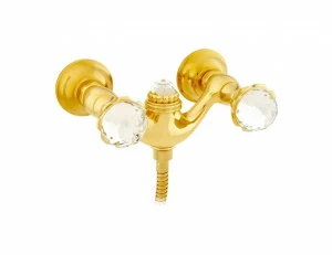 033219.S00.00 Смеситель для душа с кристаллами сваровски Золото 24К