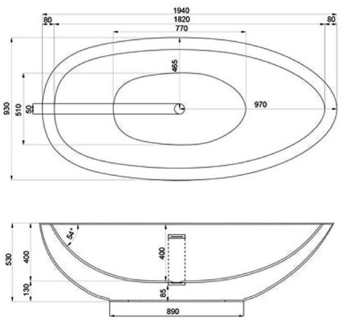 JEE-O Отдельностоящая овальная ванна Elaine Sbm050 - Вид №5