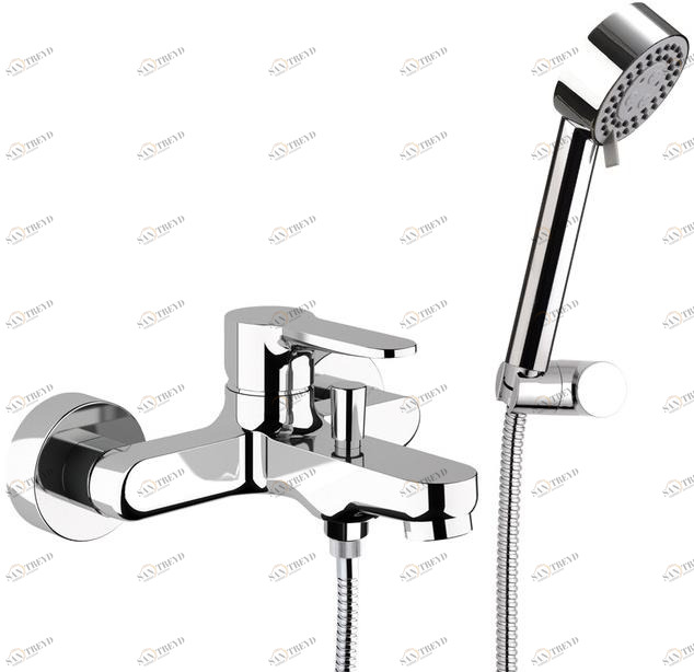 Remer Rubinetterie Смеситель для ванны настенный с ручным душем Winner W 02