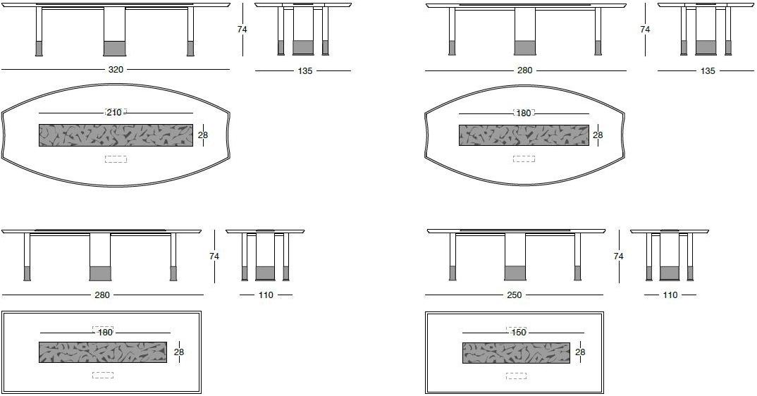 Longhi Овальный деревянный стол Loveluxe 2014 – royal collection T 135 - Вид №3
