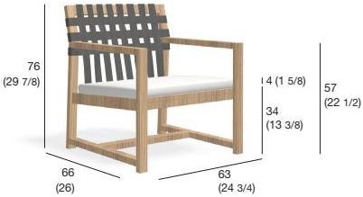 RODA Садовое кресло из тика с подлокотниками Network sun-id-1508932 - Вид №5