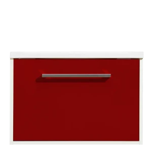 Тумба под раковину подвесная Aquaton Мерида 65 см цвет бордо