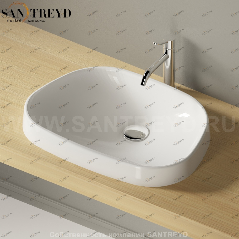 ACER0719ZZZ Накладная раковина под столешницу  овальная Agape Pear