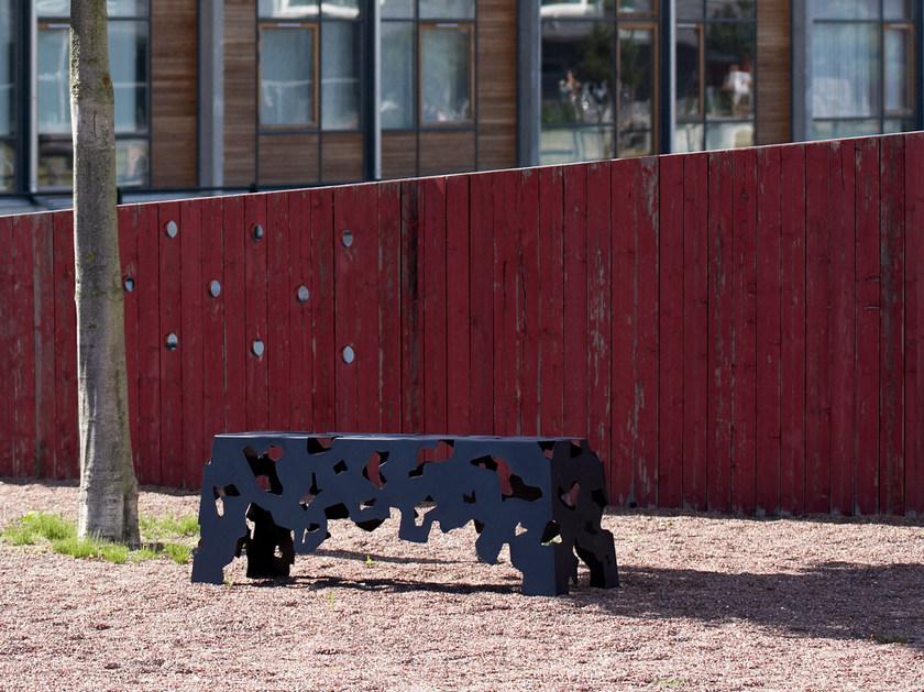 Nola Industrier Штабелируемая скамья из стали с порошковым покрытием без спинки sun-id-1459673 - Вид №3