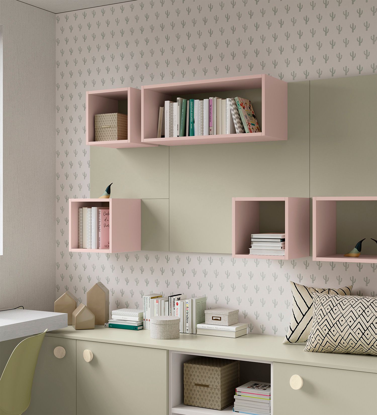 Деревянная спальня для мальчиков с двухъярусными кроватями Colombini Casa Golf 2021 ARCH-00152670 - Вид №3