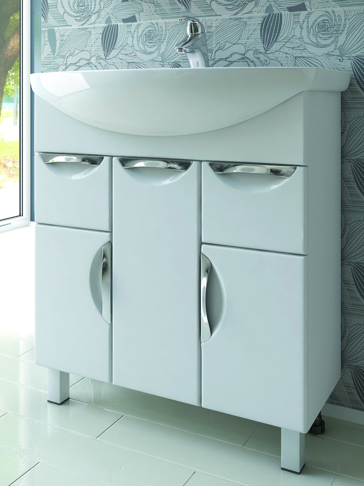 Тумба с раковиной Callao 800 (Балтика)800⨉300⨉830 мм белый Santreyd sun-id-665392 - Вид №1