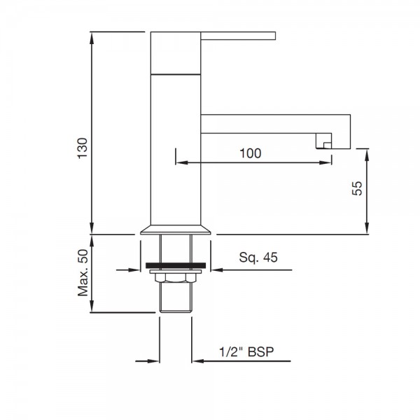 LEB-BLM-45001 Кран для раковины Artize Le Blanc Матовый черный  - Вид №1