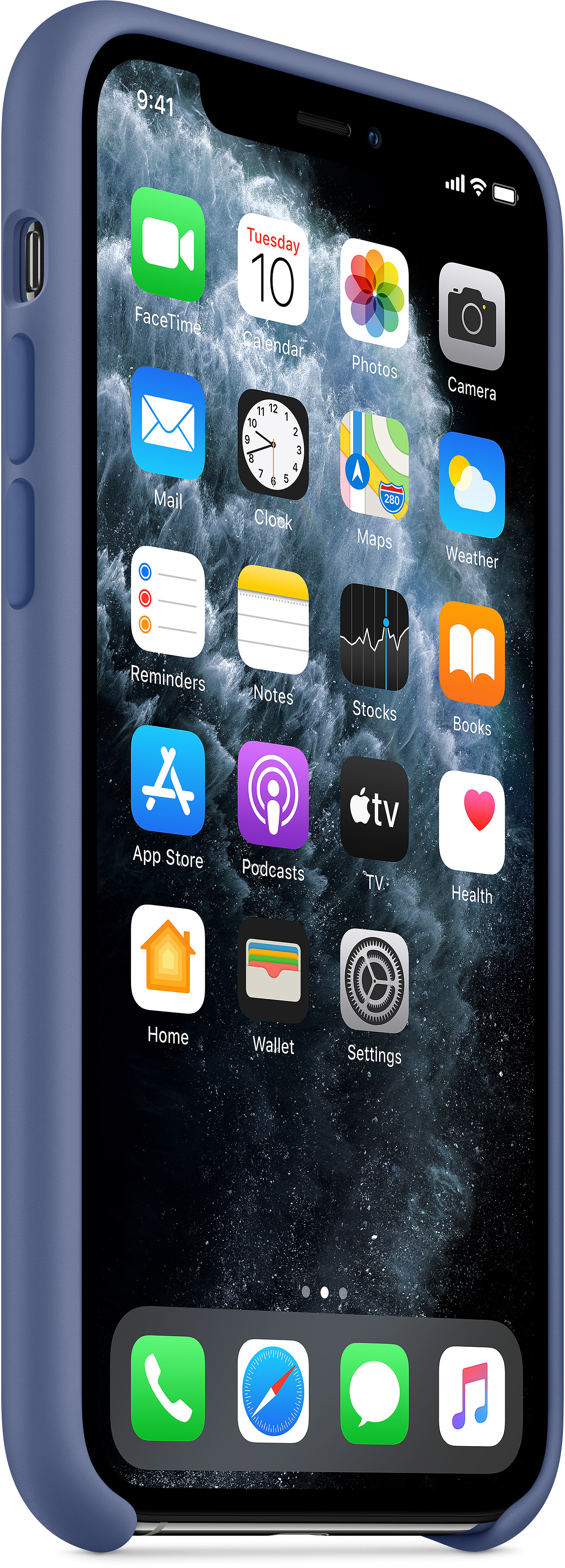 MY172ZM/A Iphone 11 pro silicone case - linen blue Apple Santreyd  - Вид №4