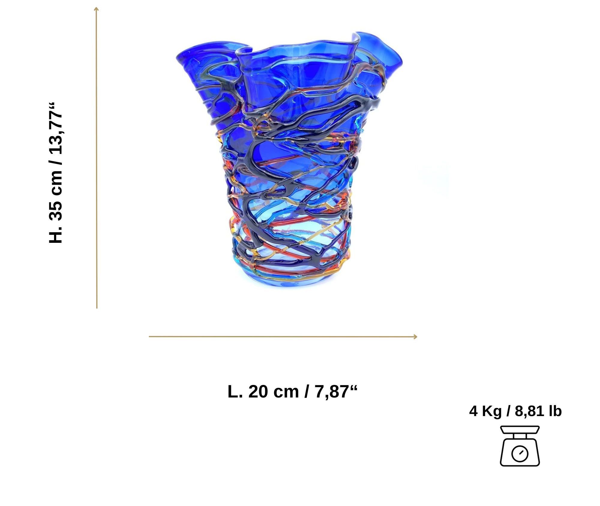ВАЗа ручной работы из муранского стекла YourMurano Wired Vases ARCH-00106879 - Вид №9