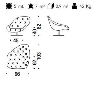 Тканевое вращающееся кресло capitonné MOROSO Bohemian ARCH-00077491 - Вид №7