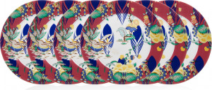 10669609 Meissen Набор тарелок подстановочных Meissen "Коллаж. Мистический сад" 33см, 6шт Фарфор