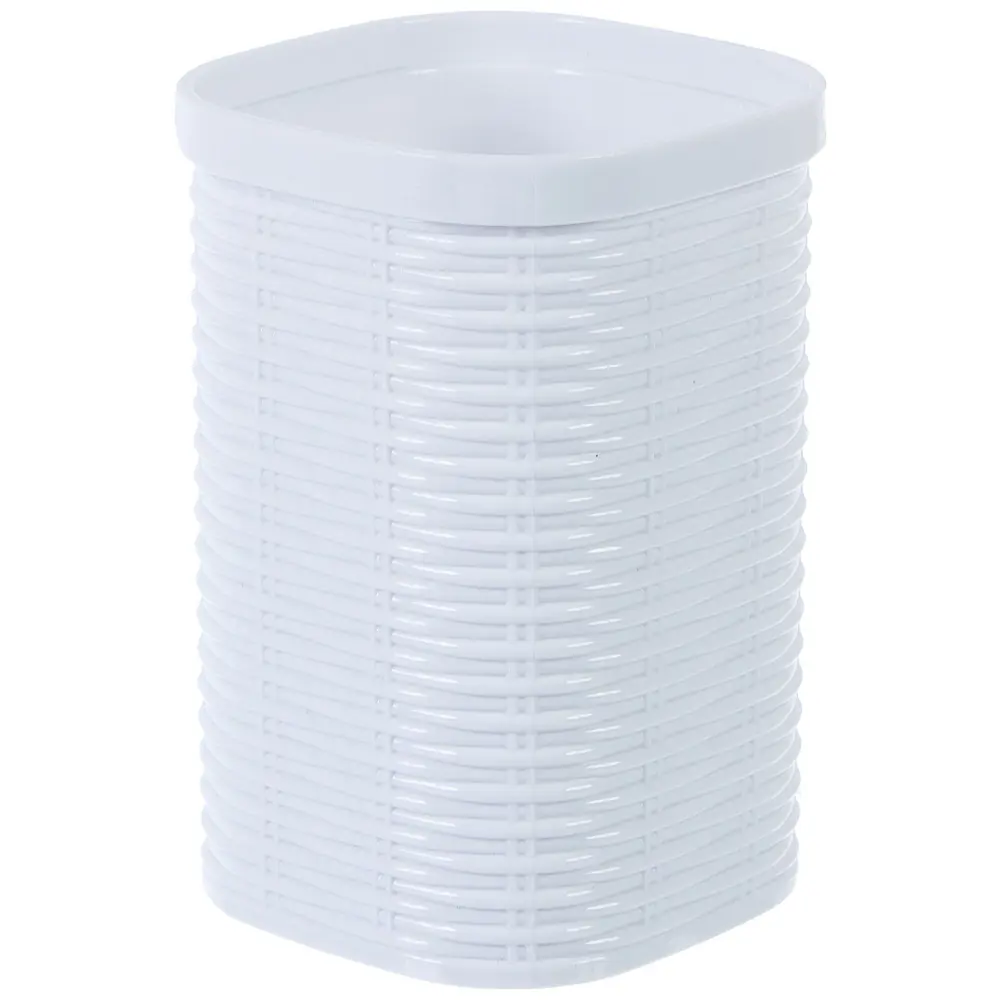 Стакан для зубных щёток настольный Swensa «Rotang» пластик цвет белый STLM-2116958