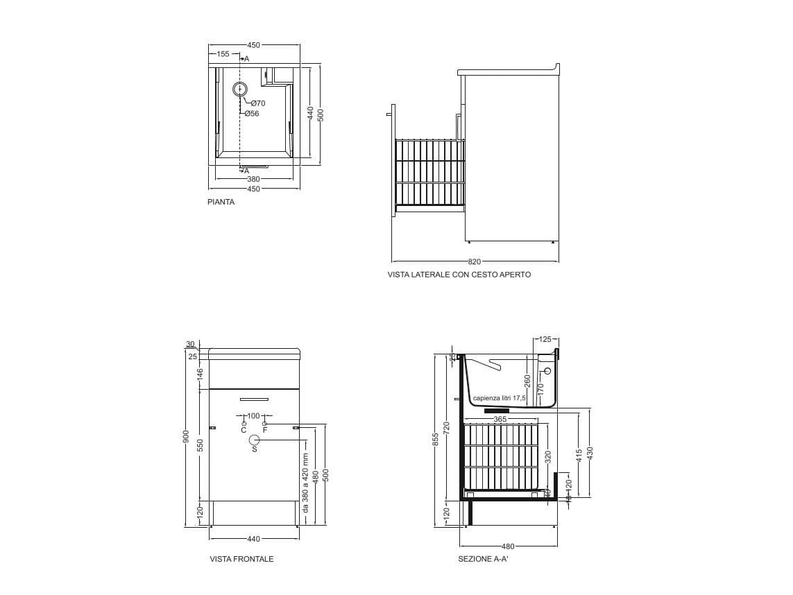 Шкаф для белья из ДСП с бельевой стойкой COLAVENE Jolly Wash ARCH-00149787 - Вид №16