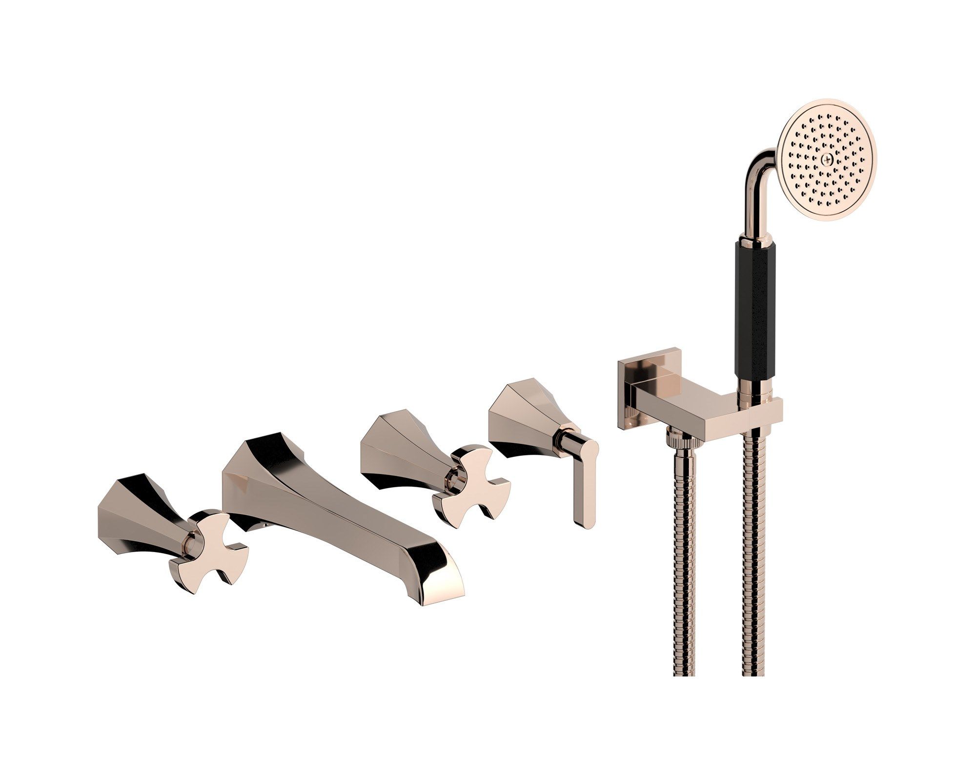 Настенный смеситель для ванны с 5 отверстиями и переключателем IB BELMONDO BT398 ARCH-00105049 - Вид №1