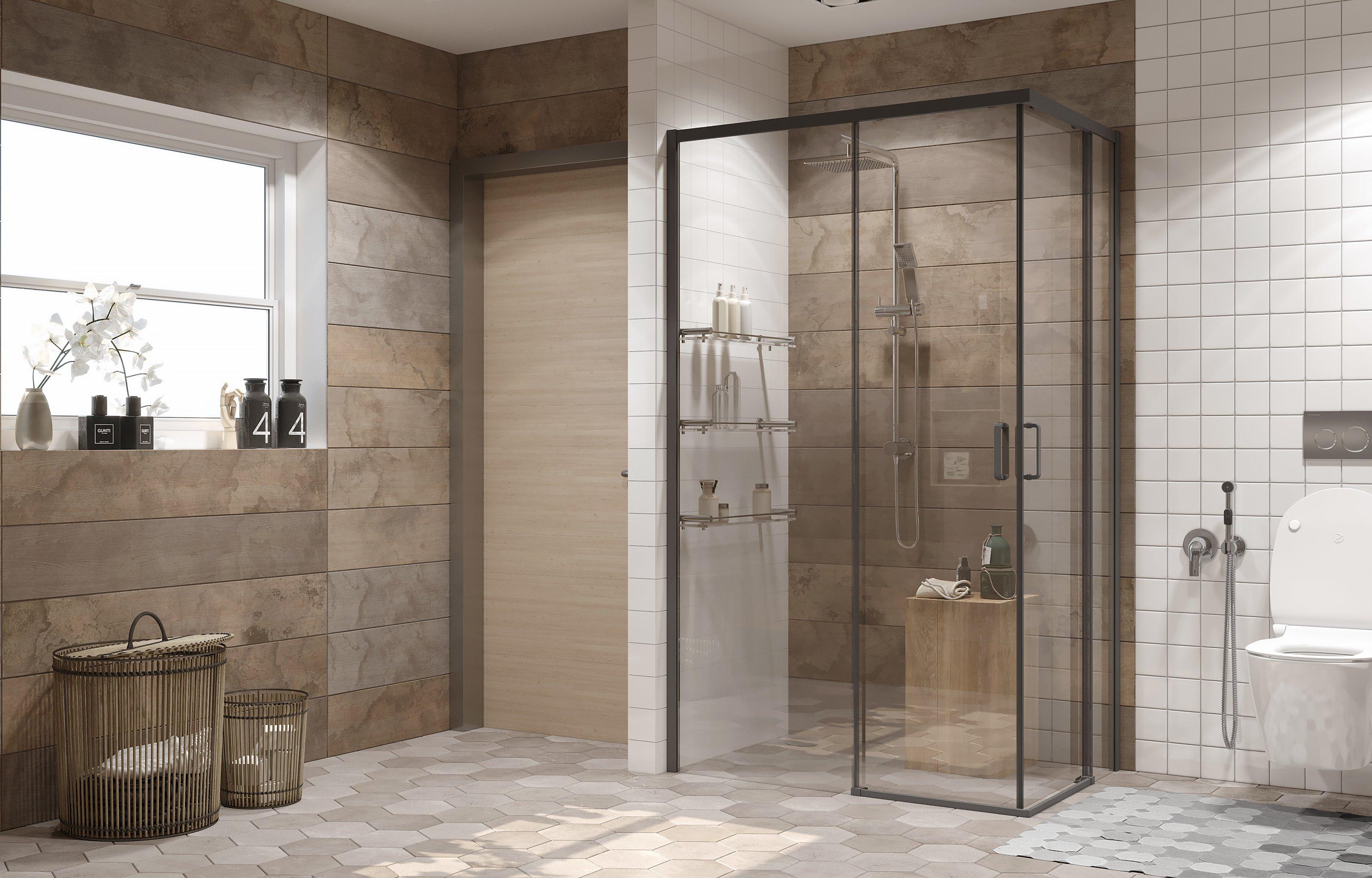 Душевое ограждение Ambassador Queen 11011205LBlack (1200x800x2000), 1 место  - Вид №1