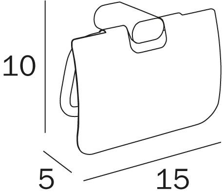 INDA® Держатель туалетной бумаги из хромированной латуни Mito A20260 - Вид №1