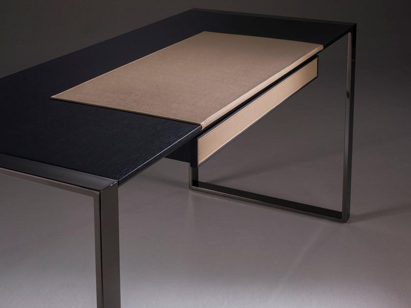 F.lli Orsenigo Прямоугольный стол из дуба и кожи с ящиком sun-id-1362489 - Вид №1