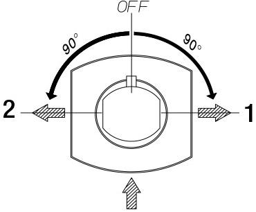 0TI00709JA00 Дивертор квадратный, 2 выхода Jacuzzi  - Вид №1