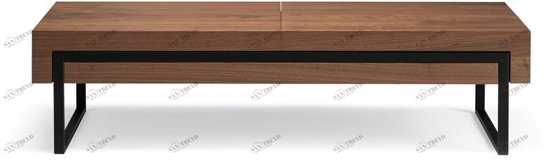 Milla & Milli Нижний стол на санях из массива дерева с отсеком для контейнера Offset sun-id-1510283