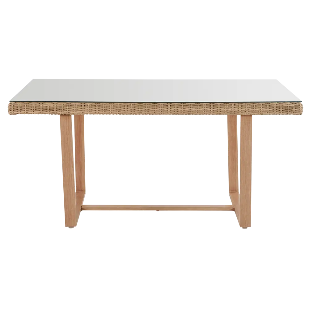 Стол садовый NATERIAL Medena с ротанговым плетением и стеклянной столешницей 82509552 STLM-0028915 - Вид №2