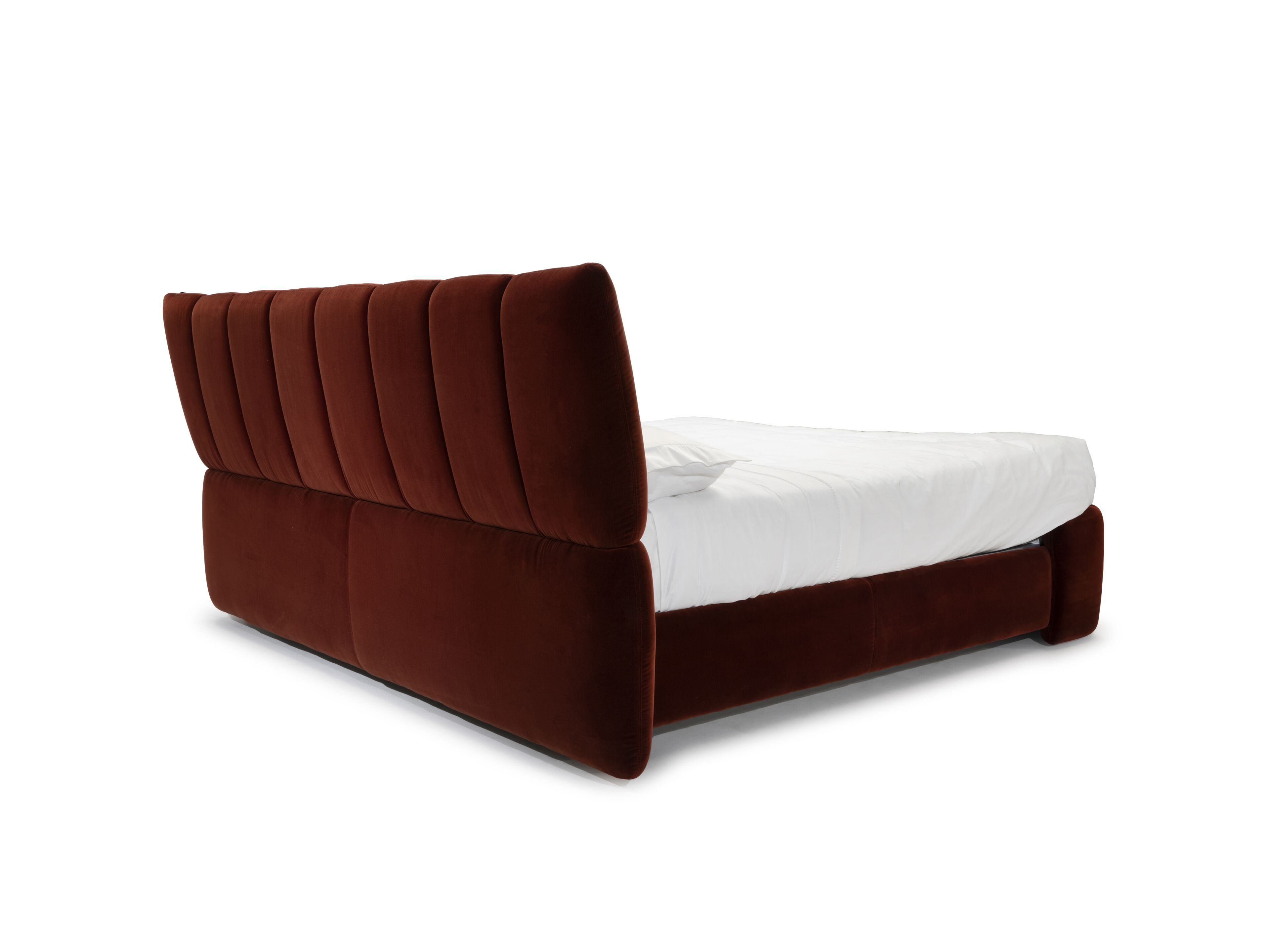 Бархатная кровать для хранения с мягким изголовьем Natuzzi Italia Solar ARCH-00017301 - Вид №2