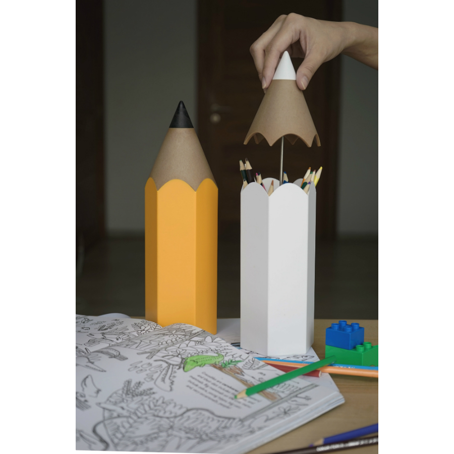 Подставка для карандашей Dinsor, желтая Qualy QL10275YW - Вид №7