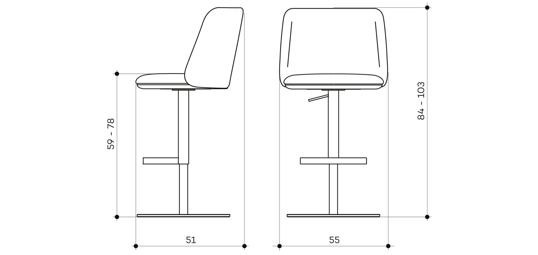 Регулируемая высота ткани поворотный стул arrmet Pure Belle ARCH-00059849 - Вид №2