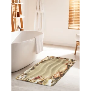 91154993 Коврик для ванной комнаты Joyarty bath_7089_60x100 60x100см цвет жёлтый золотой STLM-1376043