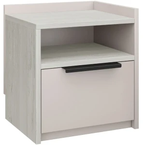 92009049 Тумба прикроватная Гк аквилон Чарли №13 40x48.5x35 см 1 ящик ЛДСП цвет кашемировый белый STLM-1414567