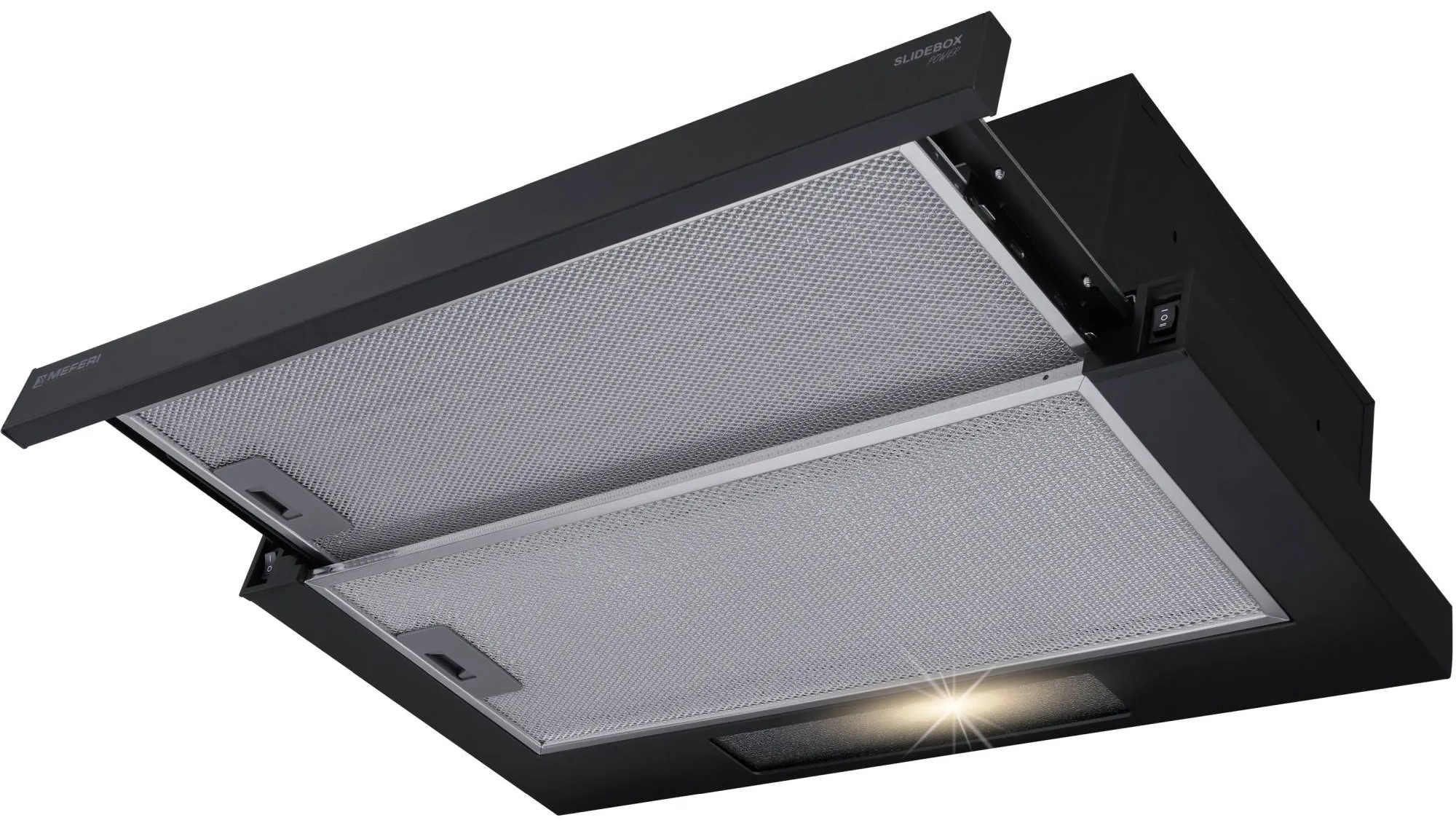 9168671 Вытяжка телескопическая Meferi SLIDEBOX60BK POWER черный/черный STDN-0022125 - Вид №3