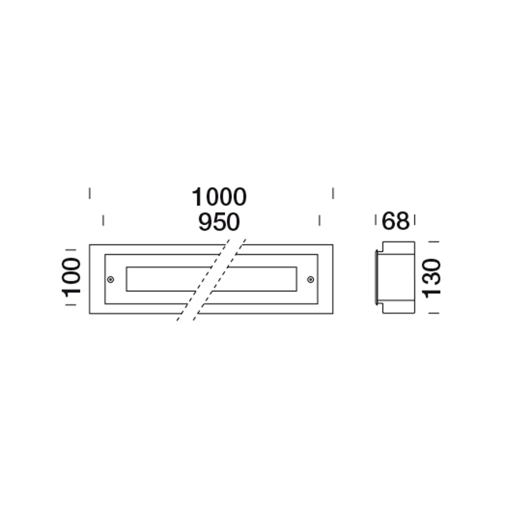 8412667 Встраиваемый в пешеходный пол Platek TETRA INCASSO 900  TETRA ВСТРАИВАЕМЫЙ 900 - 36 LED 4000K Elliptical  - Вид №2