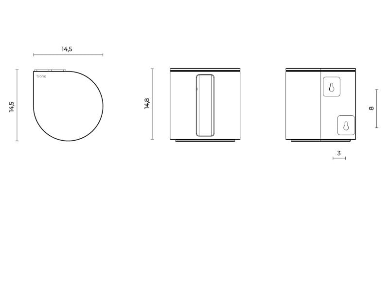 Керамический держатель рулона Trone Aura ARCH-00033630 - Вид №4