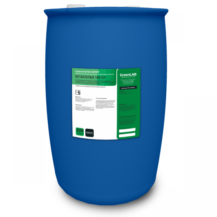 NT-102/200 GreenLAB NT - ECOTEX 102 CF 200 л. Для пенной мойки наружных поверхностей оборудования, полов и стен 