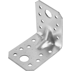 Уголок крепёжный усиленный оцинкованный 70x70x55x2 мм, 20 шт.