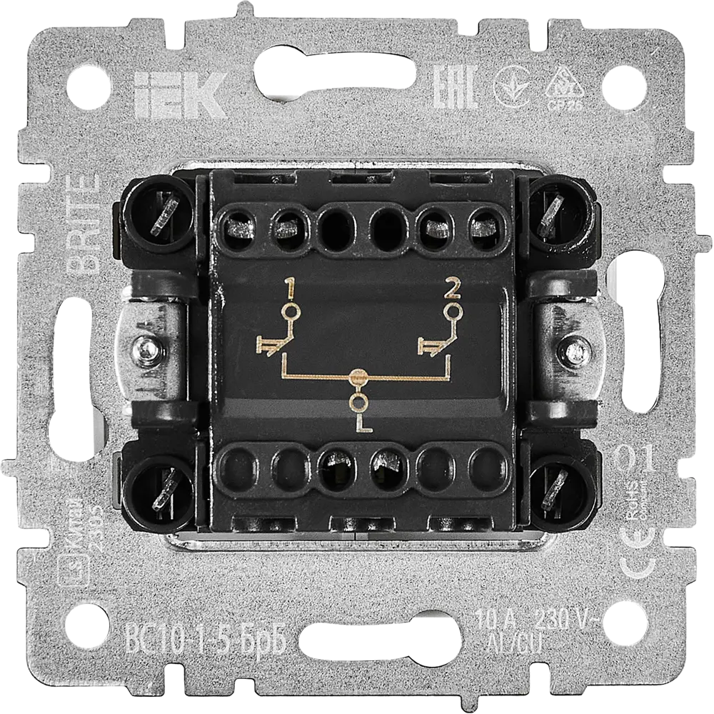 Выключатель IEK Brite тройной с защитными жалюзи 87761758 STLM-1103520 - Вид №2