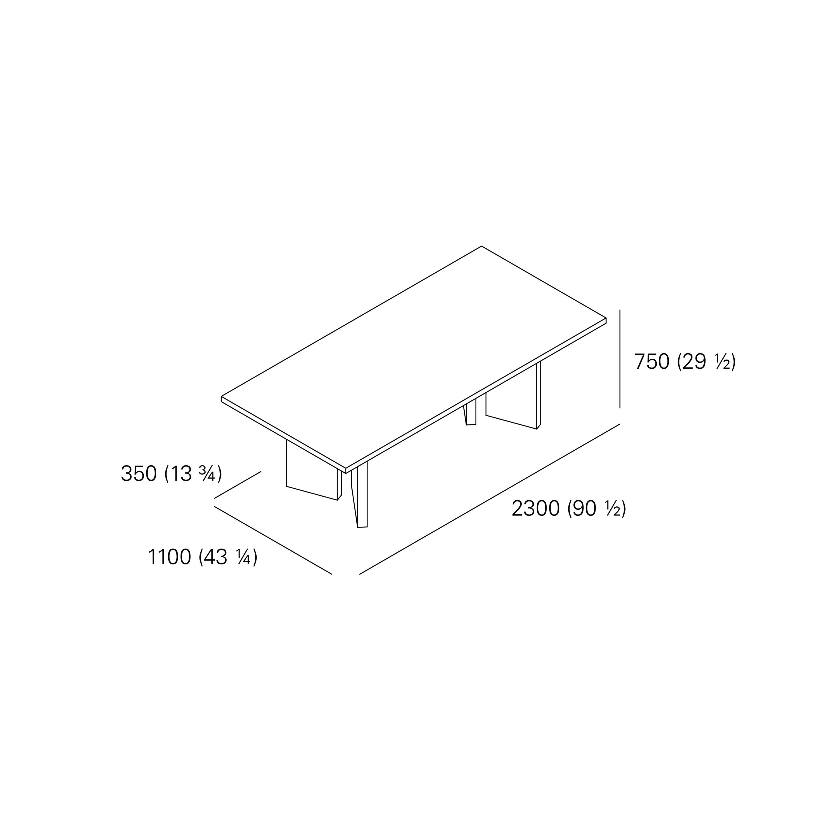 Прямоугольный обеденный стол из дуба e15 Kaname ARCH-00013442 - Вид №7