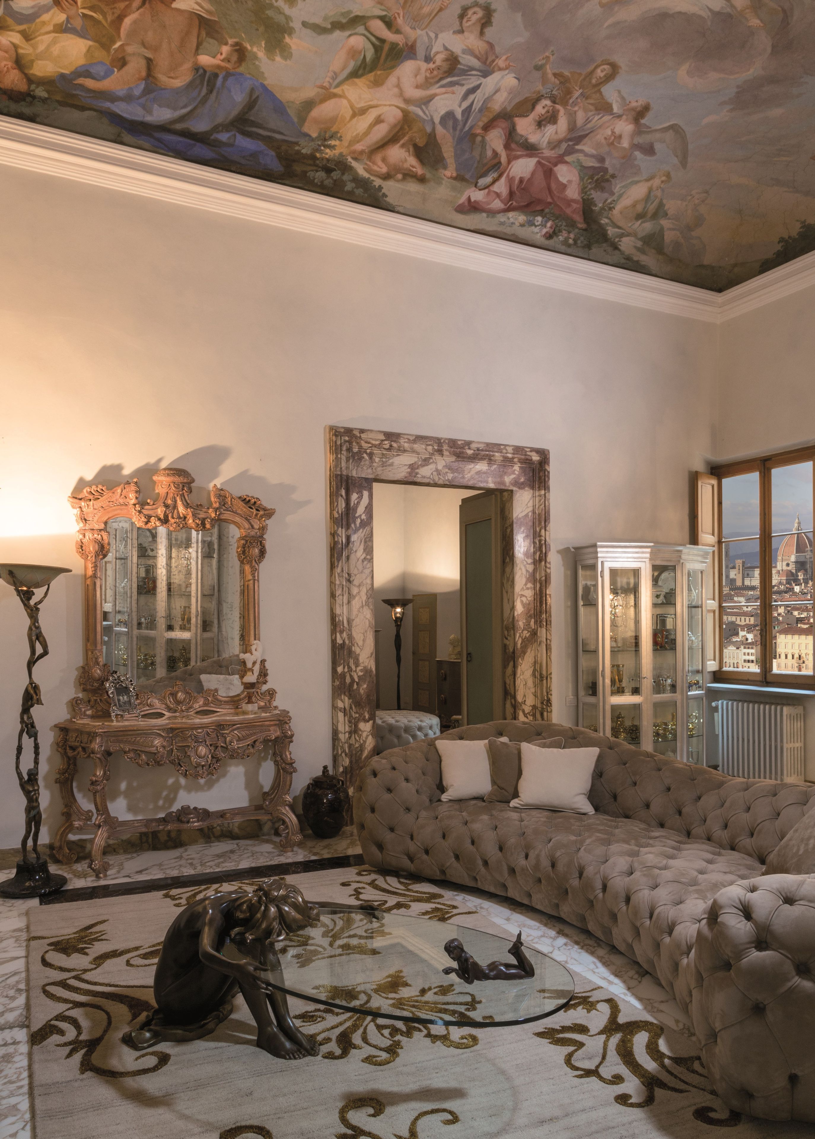 Изогнутый кожаный диван capitonné Mantellassi 1926 Nuvola ARCH-00111545 - Вид №6