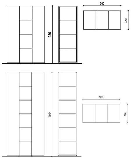 COLLI CASA Отдельностоящий деревянный книжный шкаф Volterra sun-id-1418526 - Вид №7