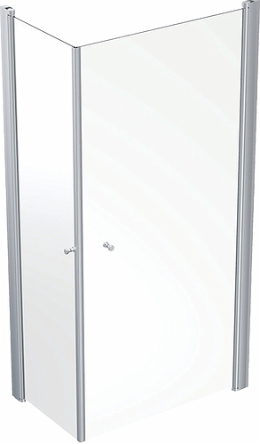 500.965.00.5 IDO Showerama 10-02 прямая душевая стенка, IDO Showerama 10-02, матовые профили / полуматовое стекло, 1000x700 мм  - Вид №2