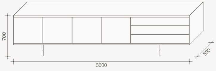Lema Комод с распашными дверцами с ящиками sun-id-1449513 - Вид №3