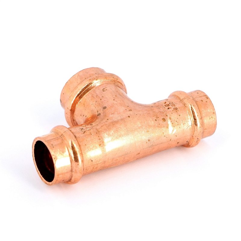 Тройник пресс18x22x18 медный IBP P513001822018 - Вид №3