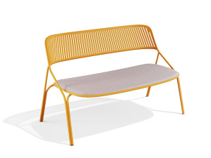 Стальная скамья с порошковым покрытием со спинкой