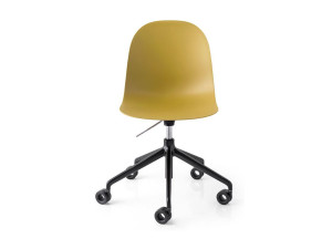Регулируемое по высоте вращающееся кресло из полипропилена с колесами