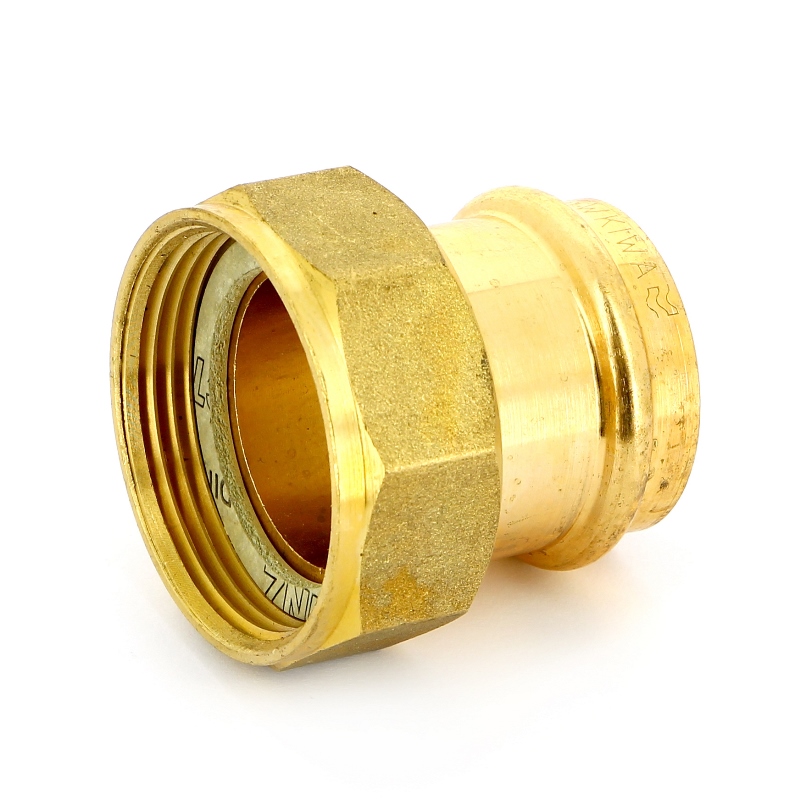 Муфта пресс IBP 35 х 1 1/2" с накидной гайкой бронза P435503512000 - Вид №3