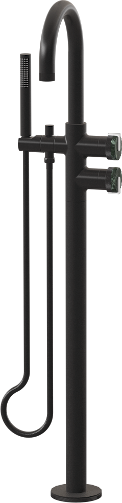 E-11554-R2MG-L1WT-BK Смеситель напольный отдельностоящий (внешняя часть) GRAFF MOD+