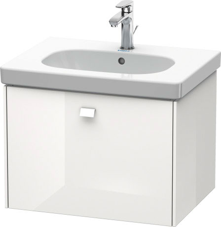 BR404504949 Тумбочка подвесная Brioso #BR4045 620 x 469 мм Графит матовый, декор Duravit - Вид №2