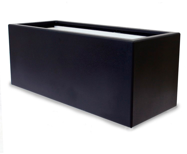 Вазон Кашпо коллекции "Бетула" ВD 80/40/40 RAL7021 ГеоПластБорд