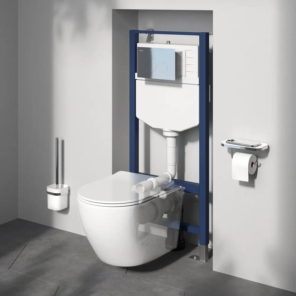 AM.PM Fresh Tornado — безободковый унитаз с инсталляцией и микролифтом 89400183 STLM-1566751 - Вид №11