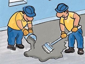 Мелкий декоративный раствор для изготовления непрерывных поверхностей