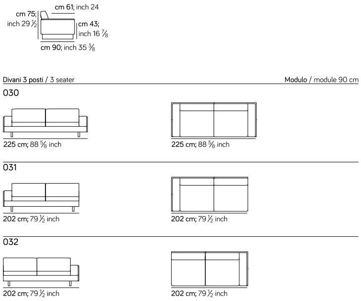 AMURA 5-местный кожаный диван Tau Am006.339+t532+032 - Вид №5